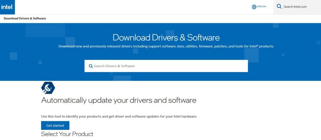 download drivers from website