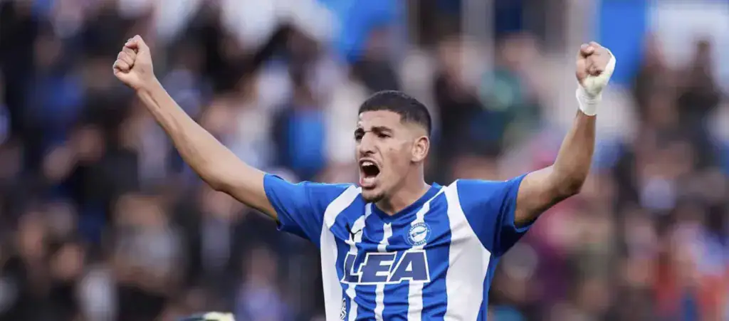 alt= Abdel Abqar sous le maillot de Getafe.