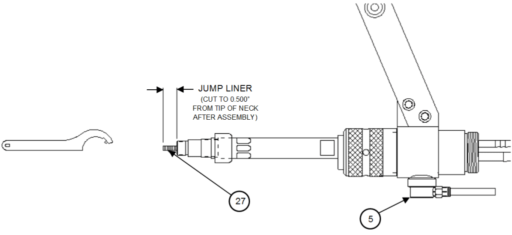 How To Change a Conventional Liner on a TOUGH GUN Robotic MIG Gun Equipped with Wire Brake, STEP 5