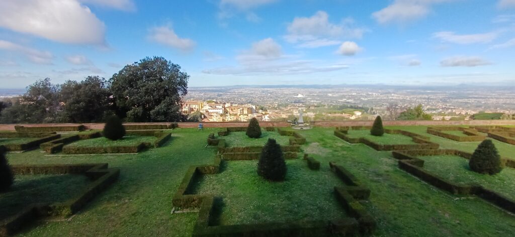 Vista da villa Falconieri