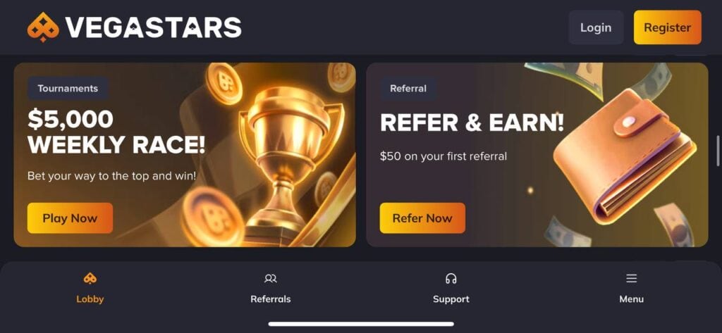 Vegastars on Mobile