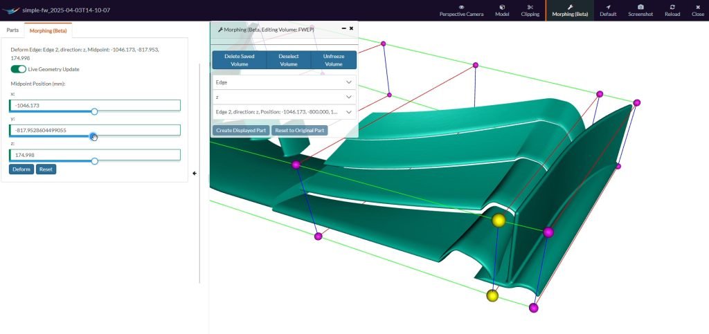 CFD software updates: morphing 3d models within CFD platform
