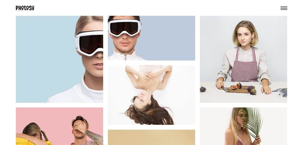 Photosy Theme, one of the best WordPress themes like Squarespace