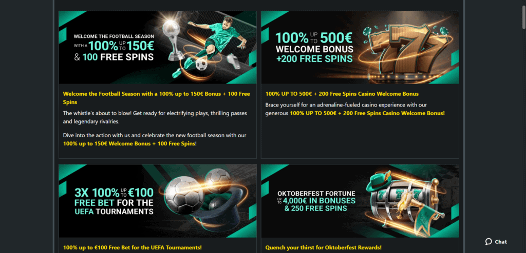 1bet bonuses page