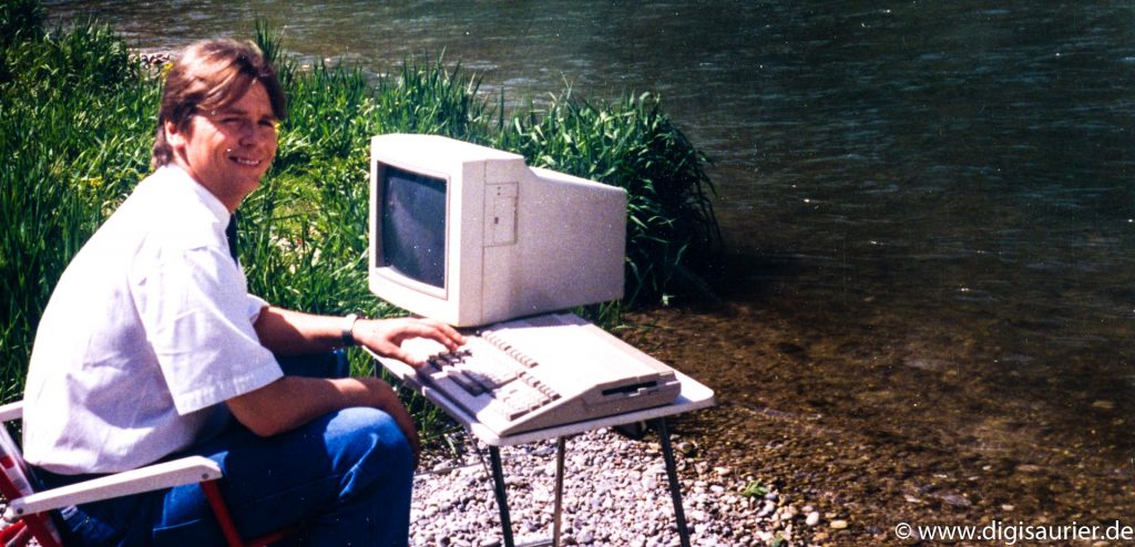 Christian und sein Amiga mal outdoor (Foto: privat)