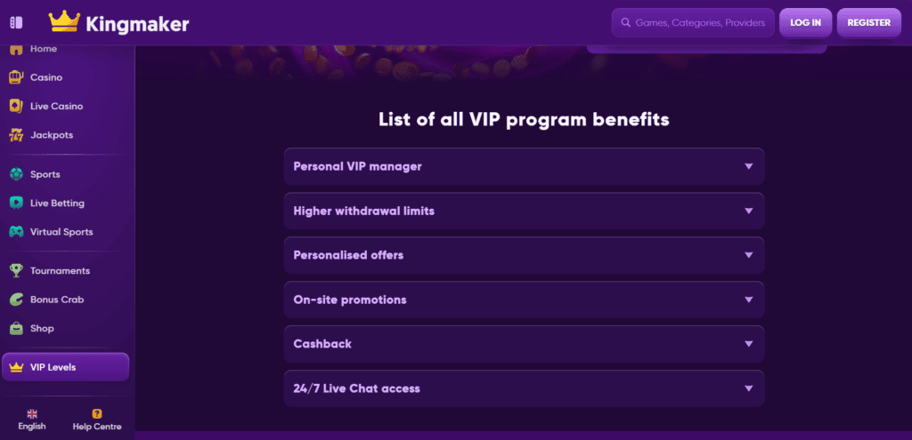 kingmaker vip