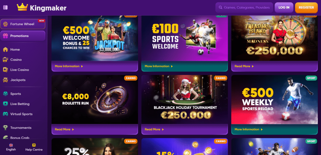 kingmaker bonuses and promotions