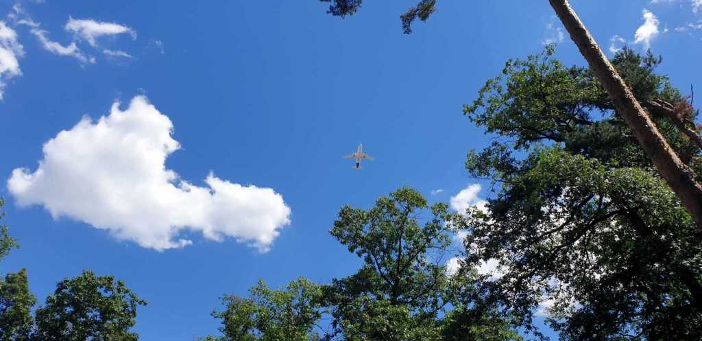 Landende Flugzeuge am Frankfurter Flughafen