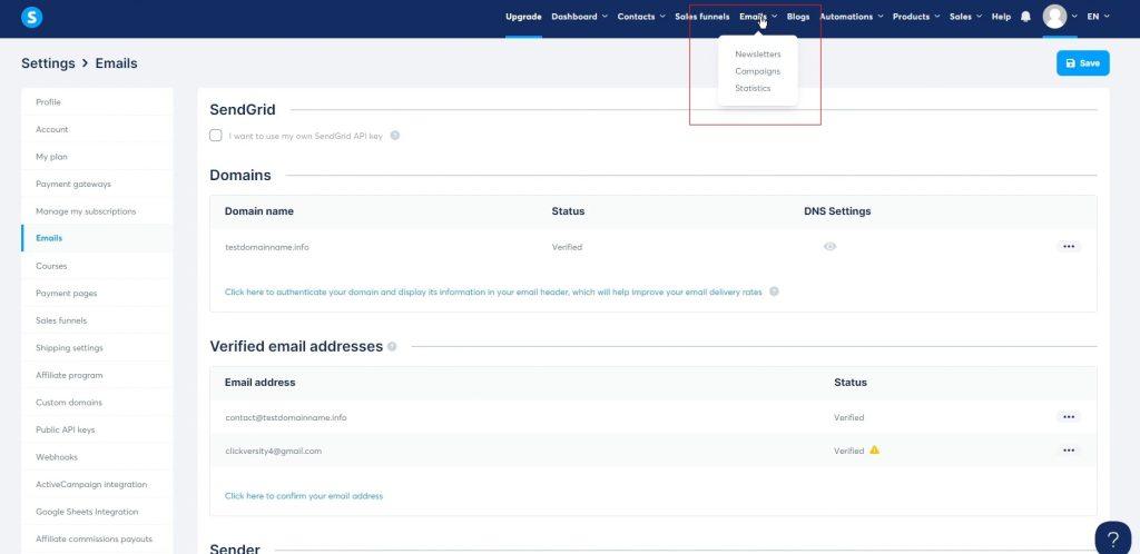 systeme.io newsletter