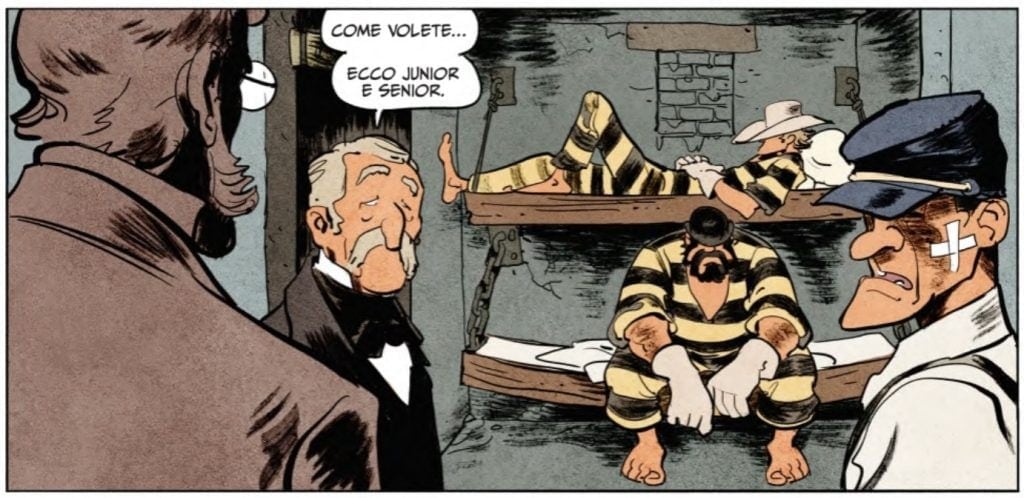 Junior e Senior fumetto prigione