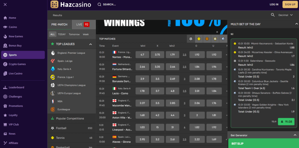 haz casino sports betting