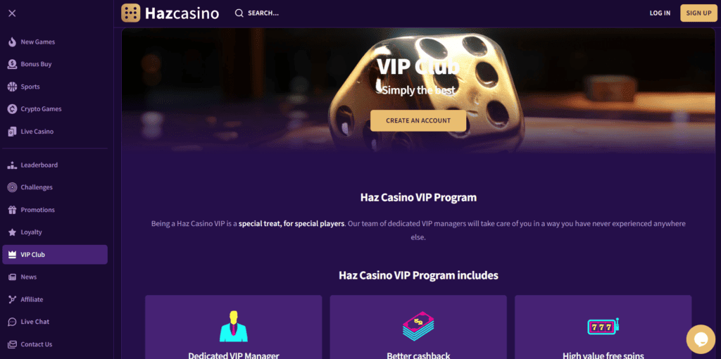 haz casino vip club