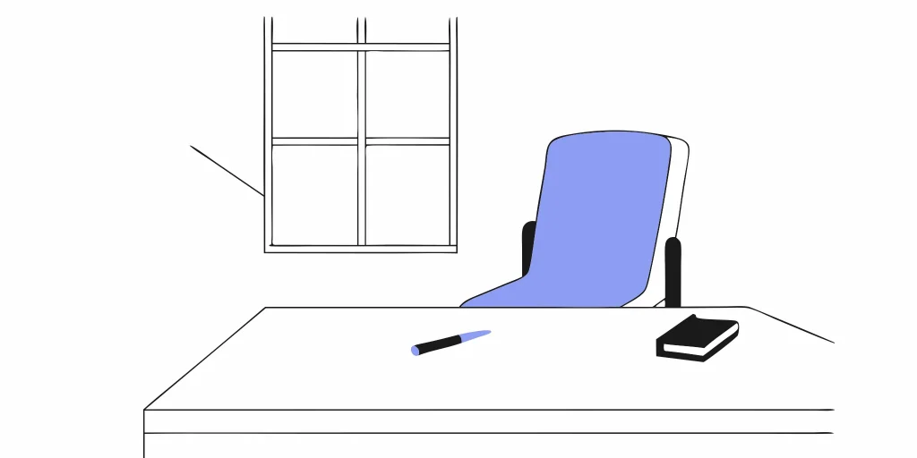 Resignation letter on desk with pen.