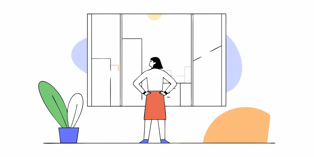 Confident woman in office.