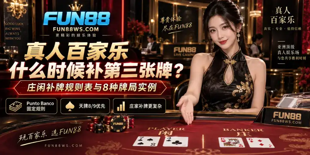 真人百家乐补牌规则与庄闲第三张牌对照表