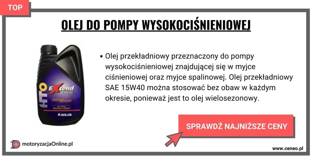 Olej do pompy wysokociśnieniowej