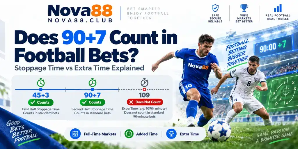 Stoppage time and extra time in football betting explained