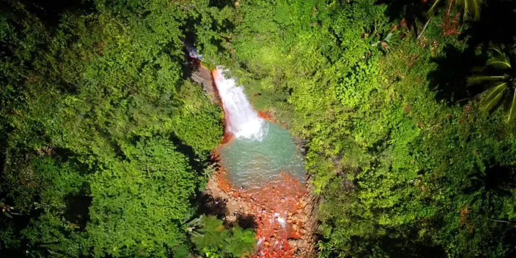 And here's another aerial shot of the Pulangbato Falls from nearly overhead. It's almost unrecognizable!