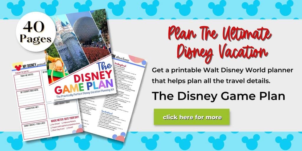 disney planning guide printable disney vacation planner