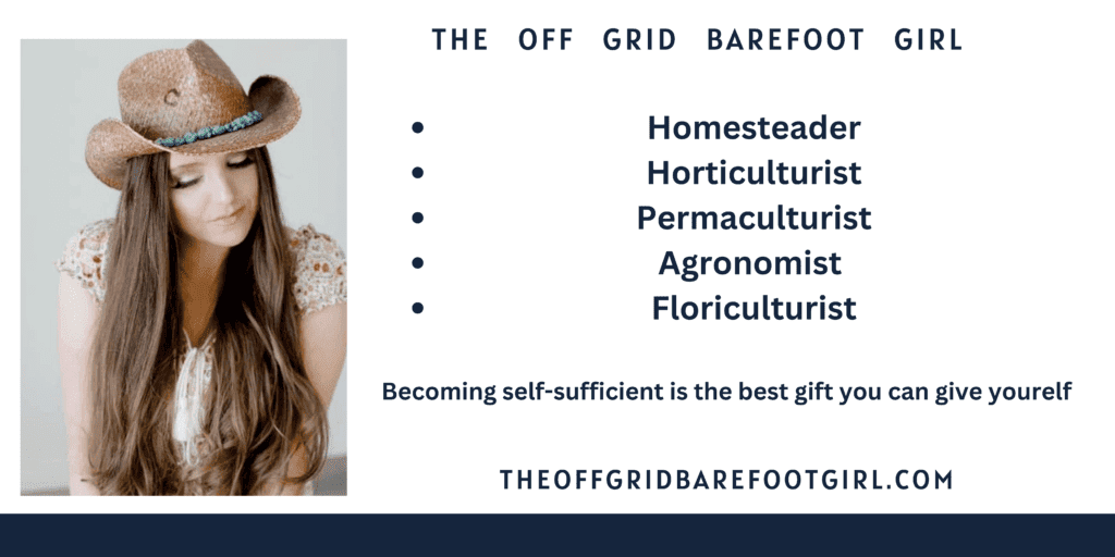 The Off Grid Barefoot Girl:
Homesteader, gardener, and prepper.