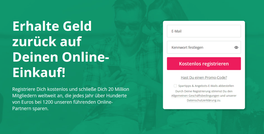 TopCashback Registrierung