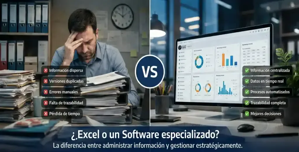 ¿Por qué Excel ya no es suficiente para administrar un Sistema de Gestión? 4 excel sistemas gestion diferencia