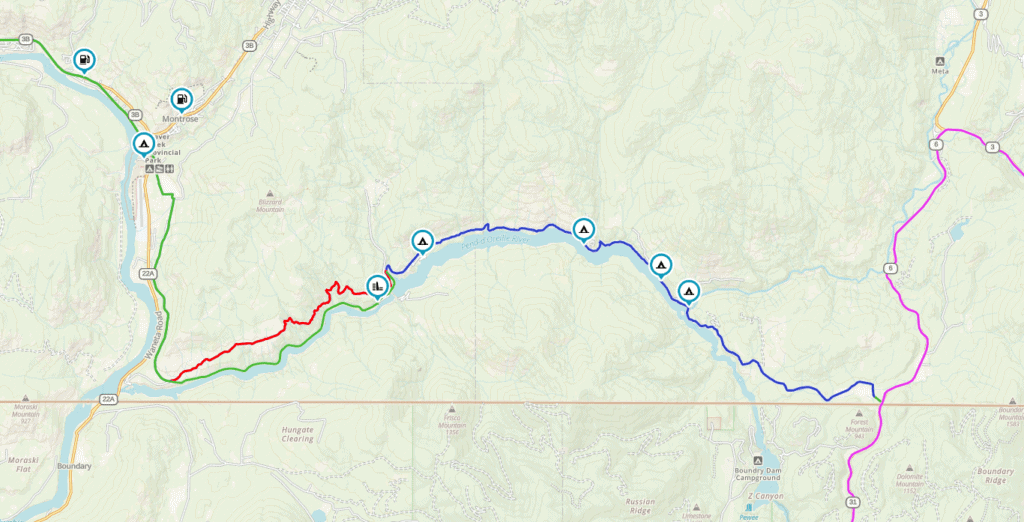 Pend-d'oreille motorcycle route map