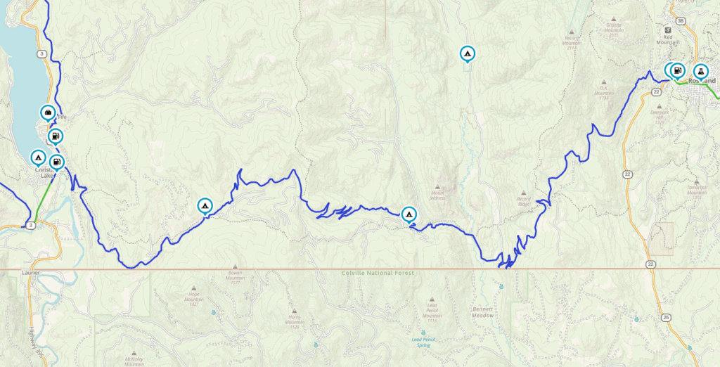 Old Cascade Highway Map