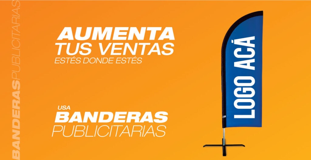 Banderas publicitarias tipo veleta y gotera en medellin Colombia