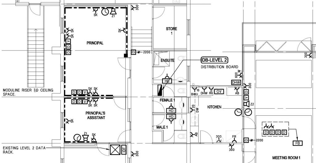 m&e drawing (electrical power services)