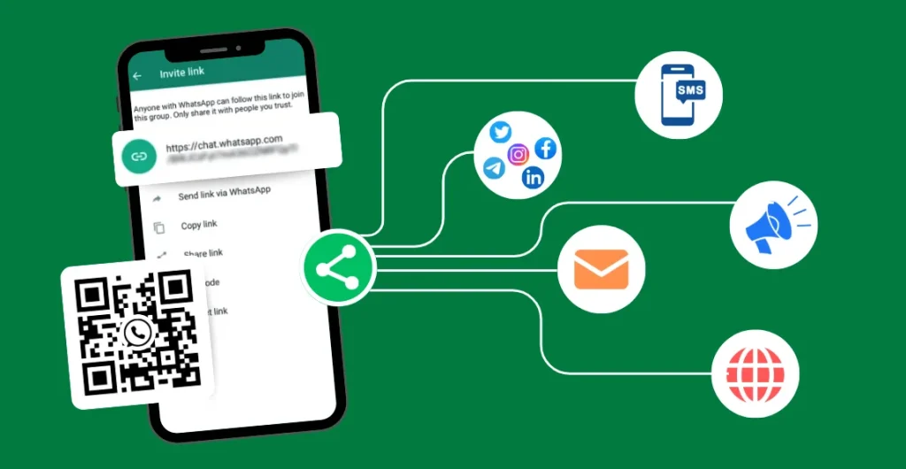 Promote WhatsApp links on different channels