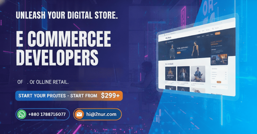Professional ecommerce developers building secure, responsive, and high-performance online stores for businesses.