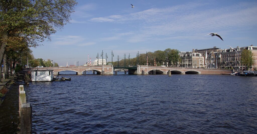 South side of the New Amstelbrug in Amsterdam