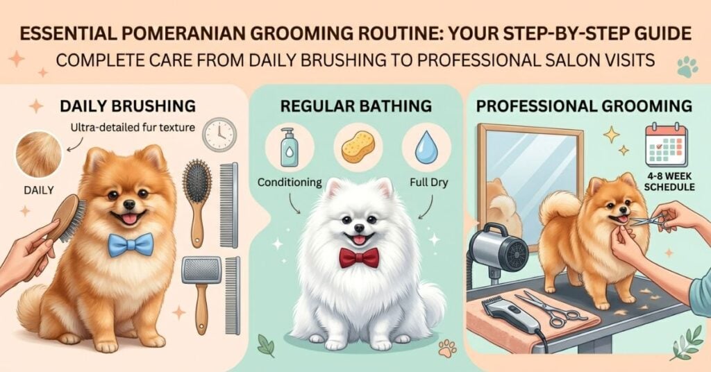 how often should a pomeranian's hair be groomed 