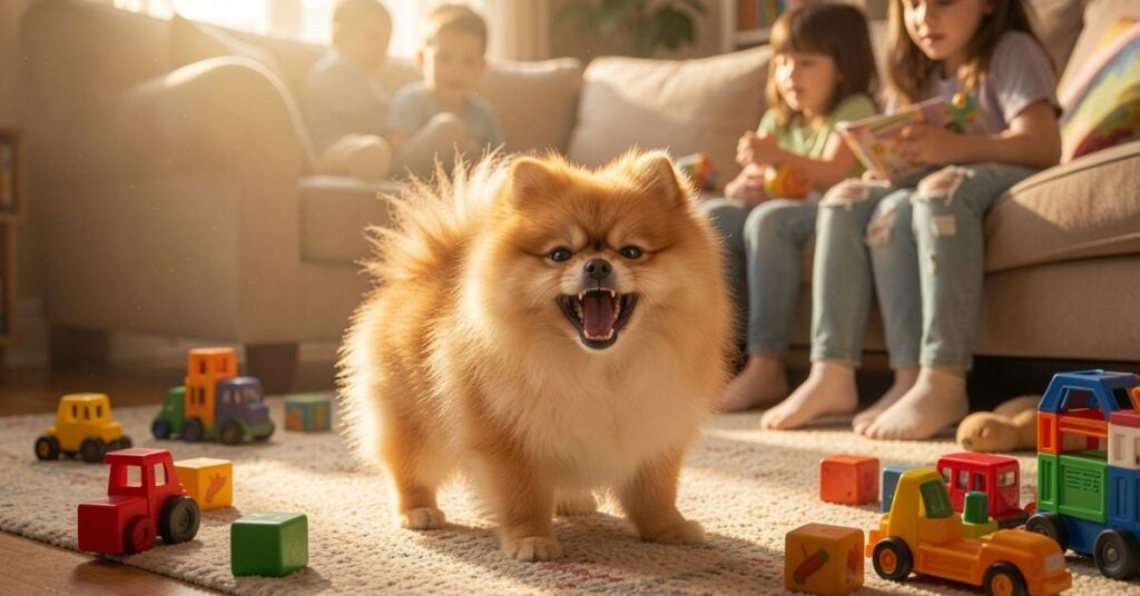 Angry Pomeranian| Why Pomeranians Get Angry and How to Calm Them and children in the home