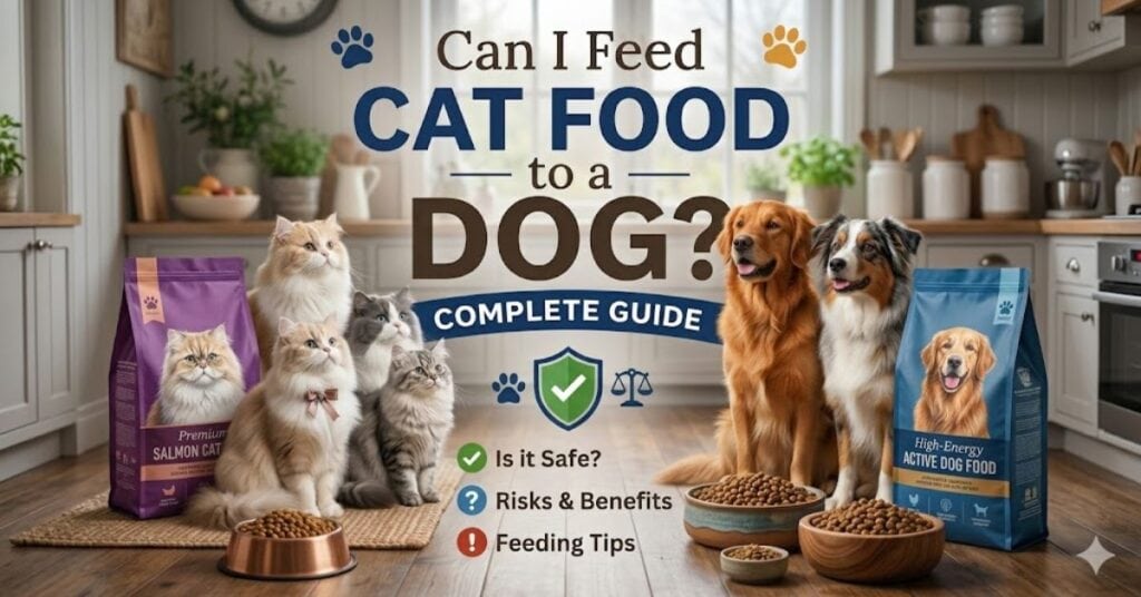 cat food to a dog during an emergency