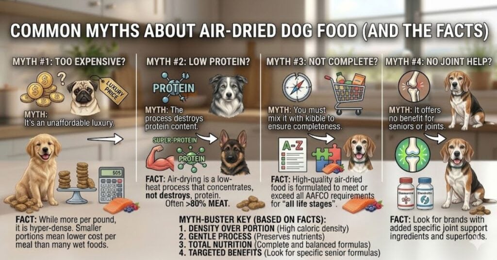 common myths about air dried dog food
