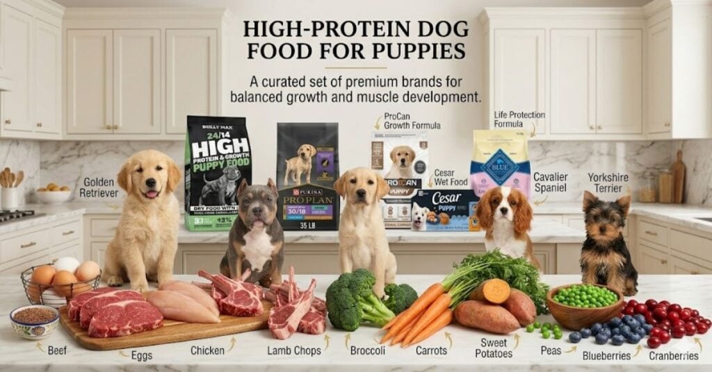 high protein dog food for puppies