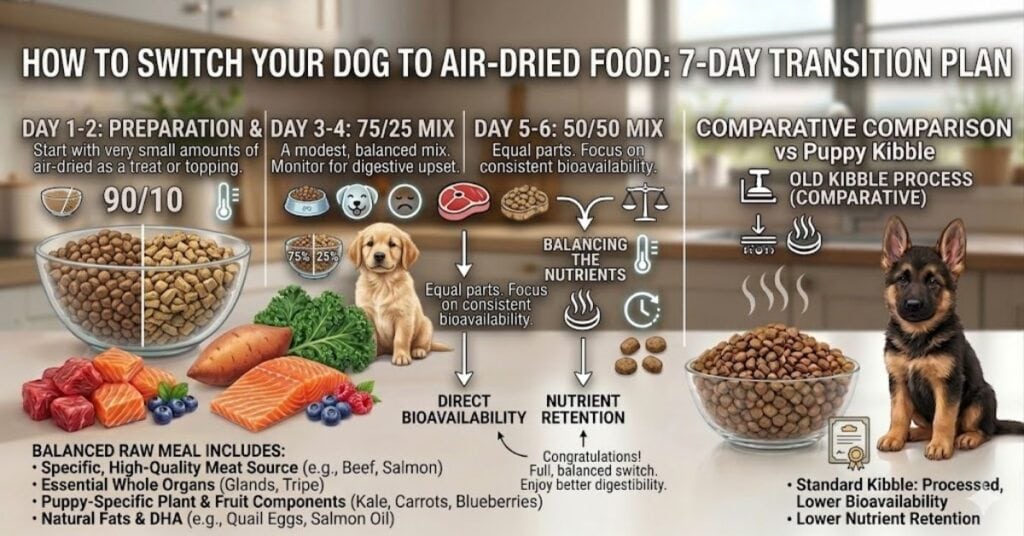 how to switch to air dried dog food