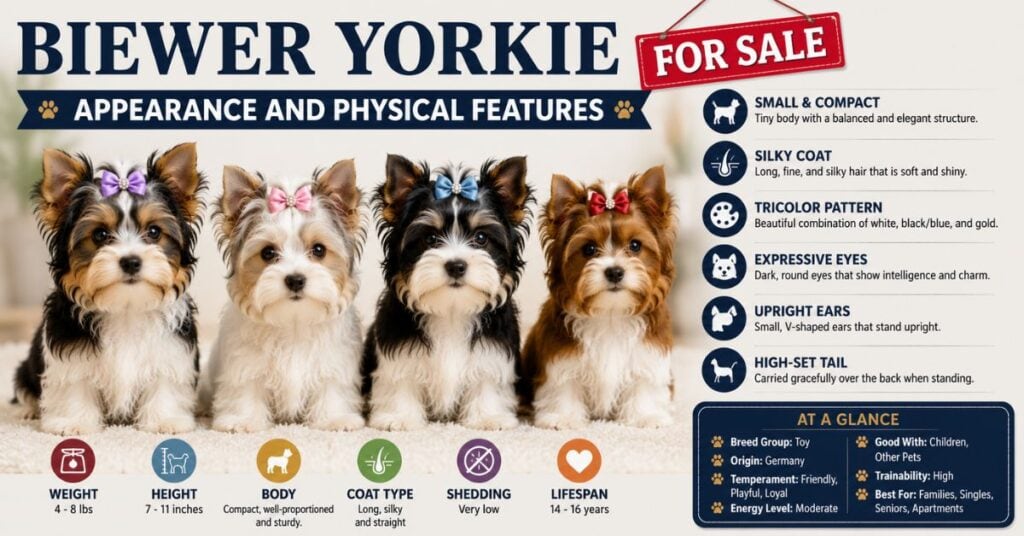 biewer yorkie for sale appearance and physical features