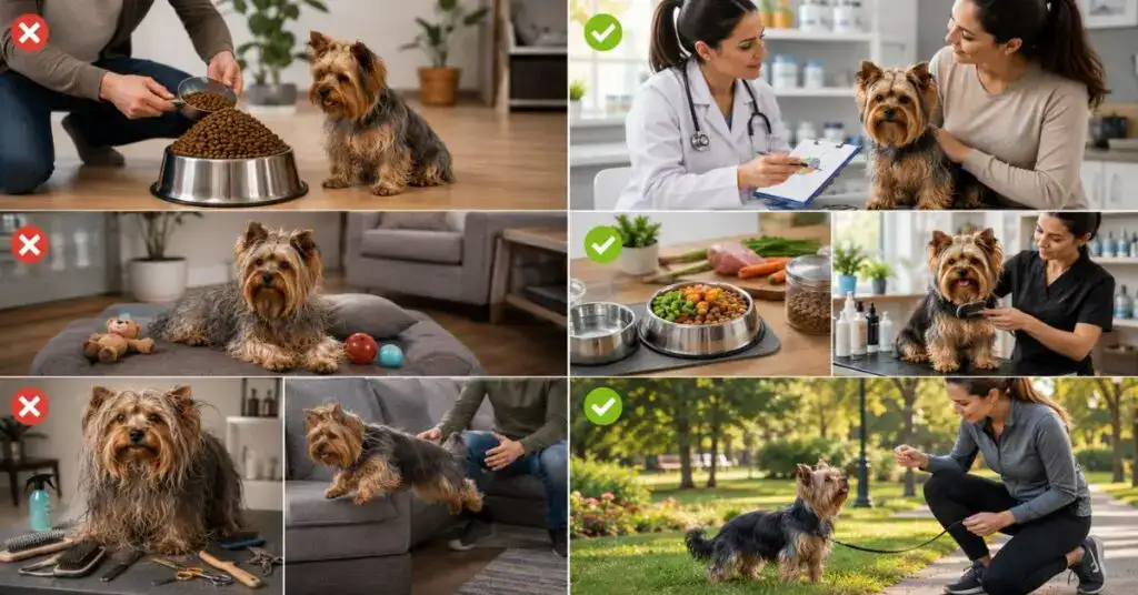 common mistakes owners make with big yorkies