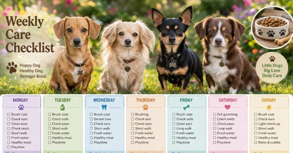 dotson chihuahua mix dog weekly care checklist