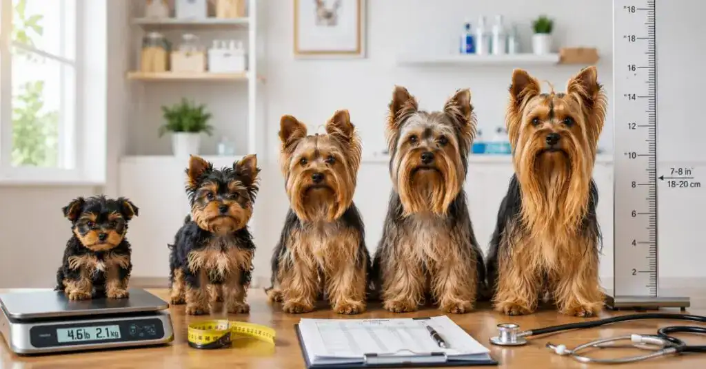 how big do yorkies get average size and weight explained