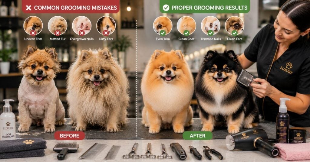 pomeranian hairstyles common grooming mistakes