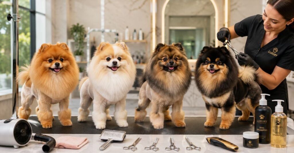 pomeranian hairstyles lion cut