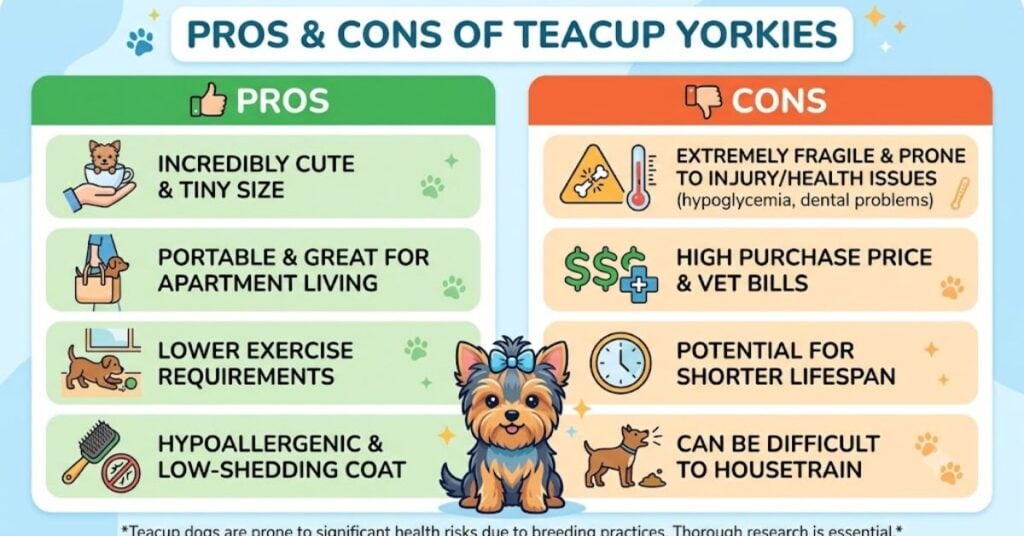 yorkies for sale pros and cons