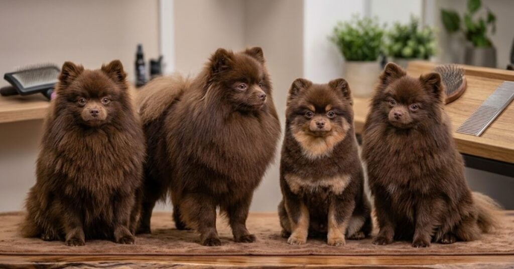 chocolate pomeranian grooming and coat care