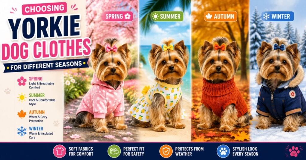 choosing yorkie dog clothes for different seasons