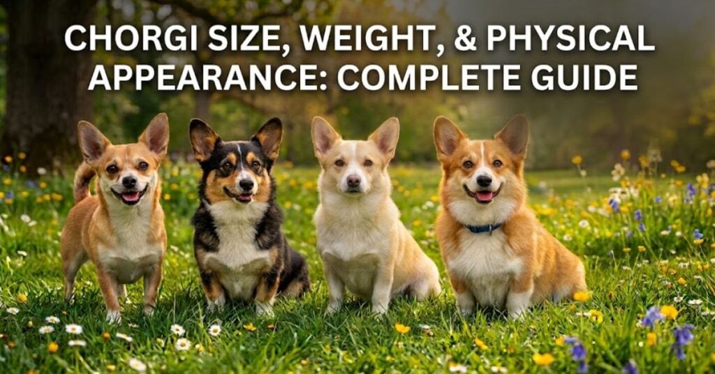 chorgi size, weight, and physical appearance