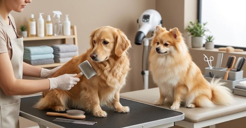 golden retriever pomeranian mix grooming and coat care